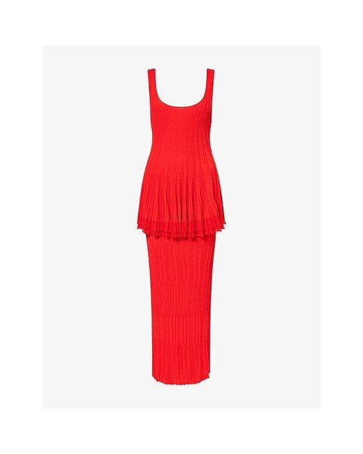 Ashlyn Kishi Layered Knitted Maxi Dress