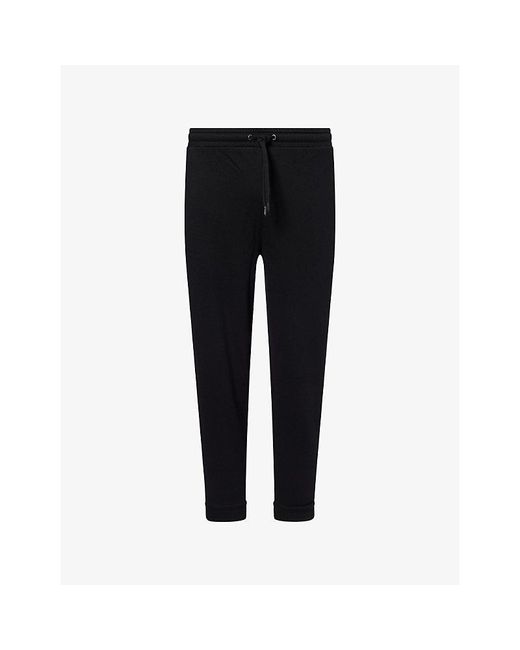 Derek Rose Black Quinn Tapered Cotton-Jersey Jogging Bottoms for men