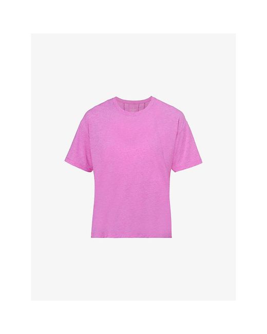 Sweaty Betty Pink Soft Flow Studio Stretch-Woven T-Shirt