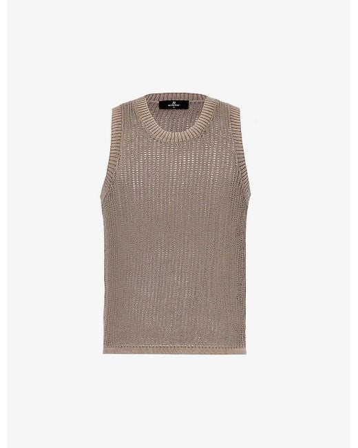Represent Natural Sleeveless Open-knit Cotton Knitted Vest Xx for men