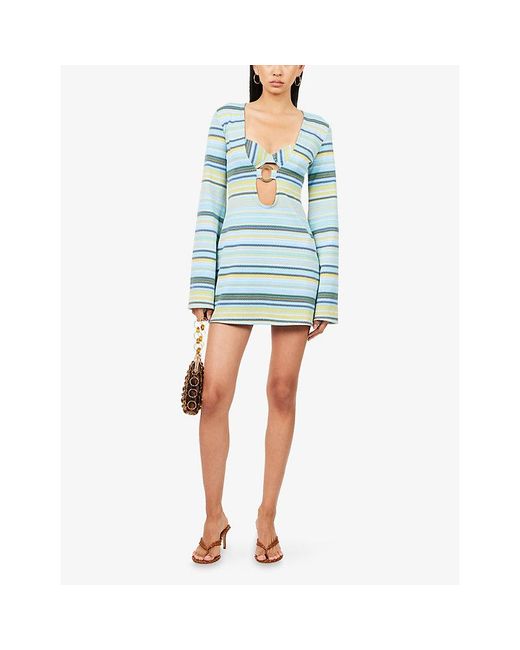 Cheap Monday Blue Montego Stripe Mini Dress
