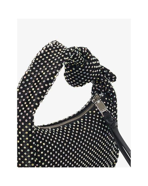 IRO Black Noue Baby Stud-embellished Woven Hand Bag