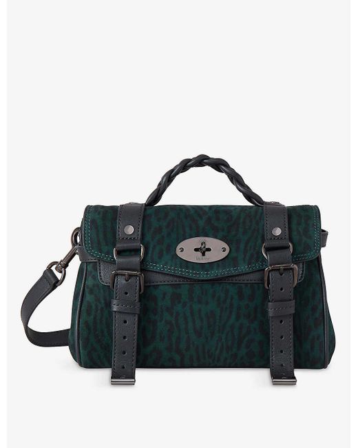 Mulberry Alexa Mini Leopardprint Leather Satchel Bag in Black Lyst