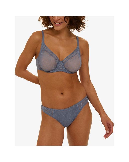 Simone Perele Black Comete Underwire Stretch-Lace And Mesh Bra