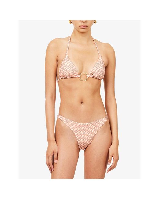 Cheap Monday Pink Cannes Triangle Bikini Top