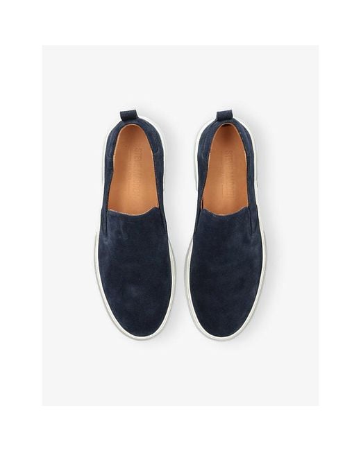 Steve Madden Blue Lansten Suede Trainers for men