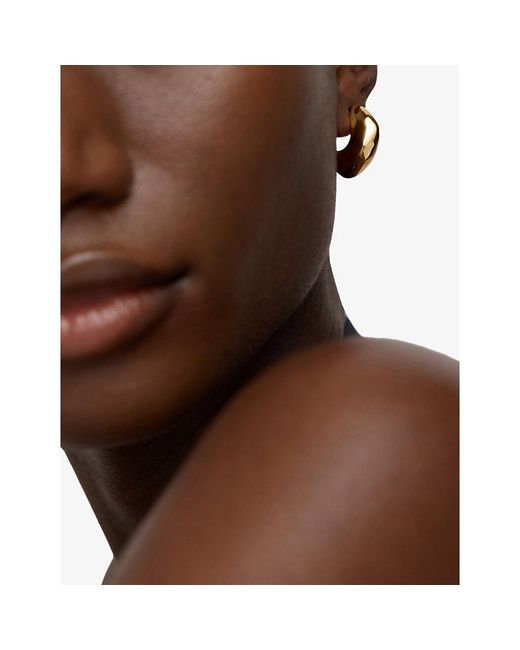 Monica Vinader Metallic Odyssey Medium 18Ct Vermeil Hoop Earrings