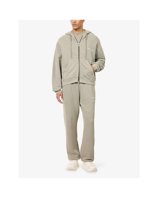 MKI Miyuki-Zoku White Uniform Relaxed-Fit Cotton-Blend Hoodie for men