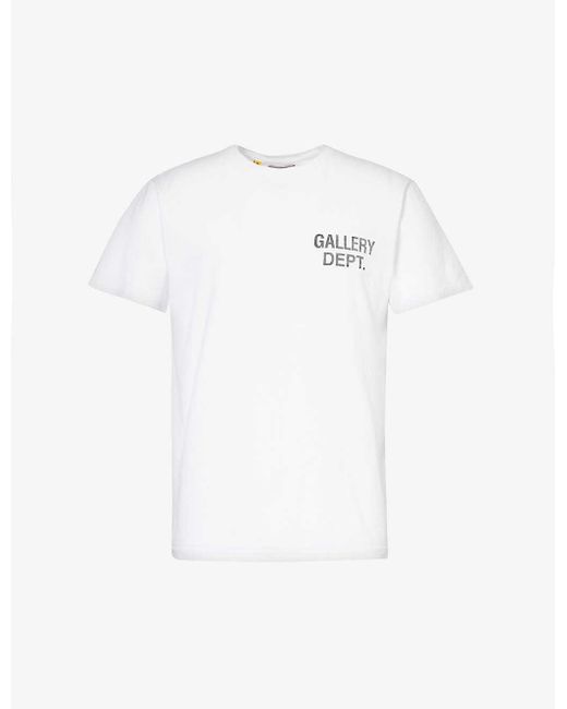 GALLERY DEPT. White Souvenir Logo-print Cotton-jersey T-shirt for men