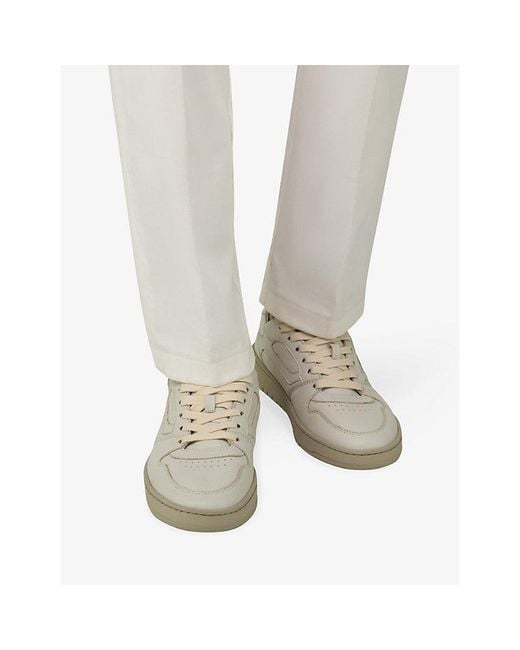Boggi White Origin Leather Trainers for men