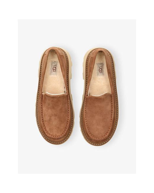 Ugg Brown Ascot Lug Suede Loafers for men