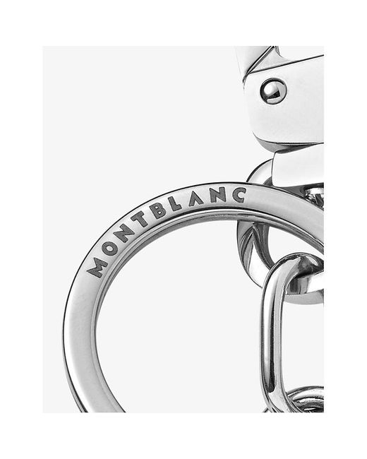 Montblanc White Meisterstuck Spinning Steel Key Fob