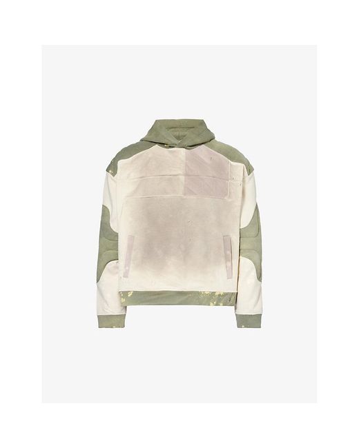 Who Decides War Natural Armour Distressed Cotton-jersey Hoody for men