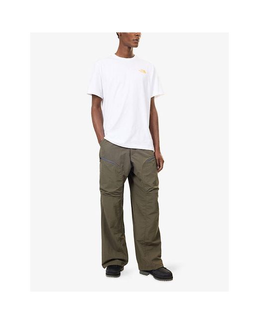 The North Face White Pitch Tent Graphic-Print Cotton T-Shirt for men
