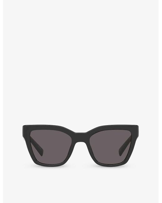 Saint Laurent Gray Sl641 Cat-eye Frame Injected Sunglasses