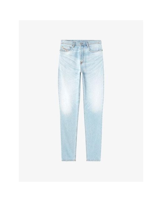 DIESEL Blue 2023 D-Finitive 09N54 Tapered-Leg Denim Jeans for men