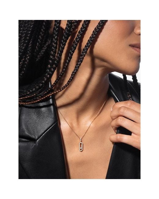 Messika Metallic Move Uno Large Pave 18Ct And 0.35Ct Diamond Necklace
