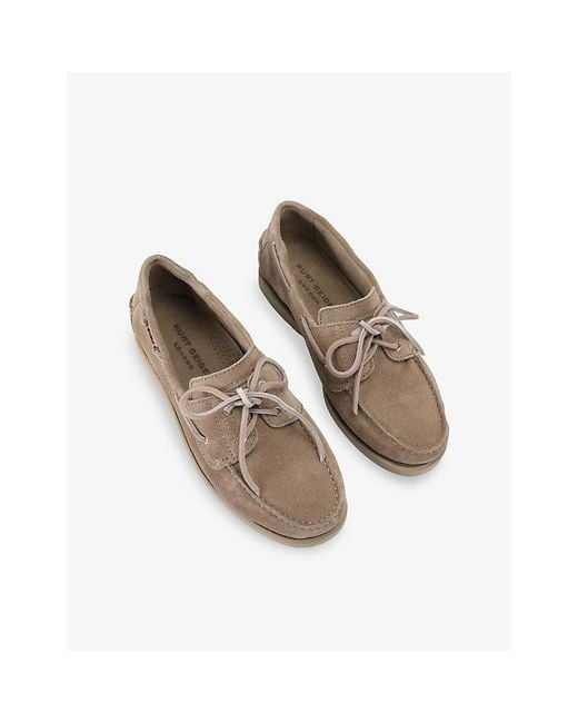 Kurt Geiger Brown Kurt Suede Deck Shoes for men
