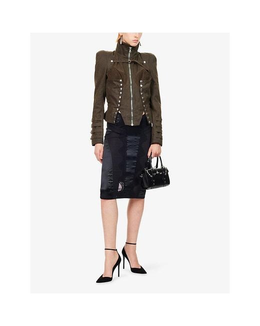 Dilara Findikoglu Green Dawn To Dusk Waxed-Cotton Jacket