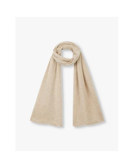 The White Company Natural The Company Essential Knitted Cashmere Scarf