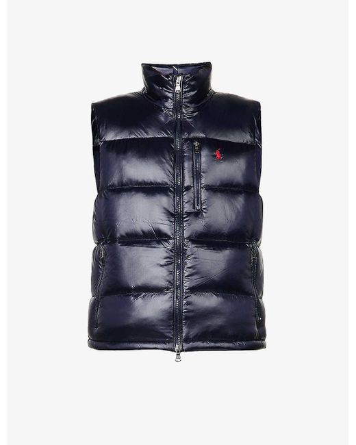 Polo Ralph Lauren El Cap Logo-embroidered Glossy Recycled-nylon Gilet X ...
