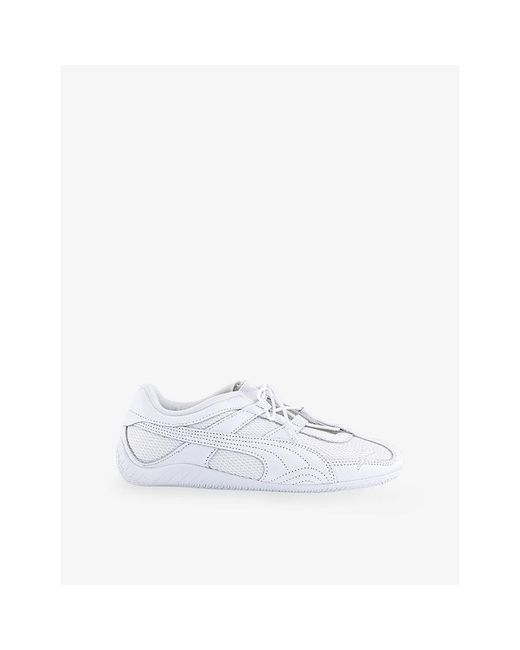PUMA White Vapor Speedcat Go Leather And Mesh Trainers