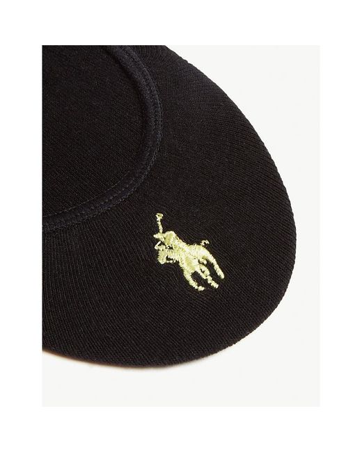 Polo Ralph Lauren Gray Cotton-blend Set Of Three Liner Socks