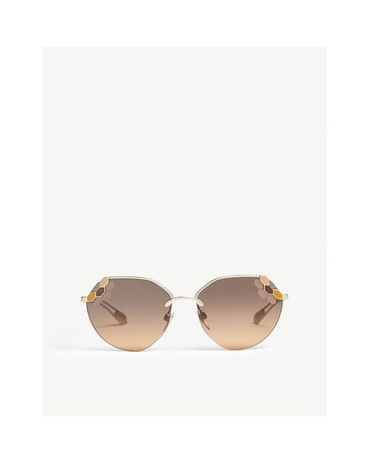 BVLGARI Pink Bv6099 Irregular-frame Sunglasses