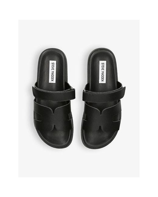 Steve Madden Black Mayven Slide