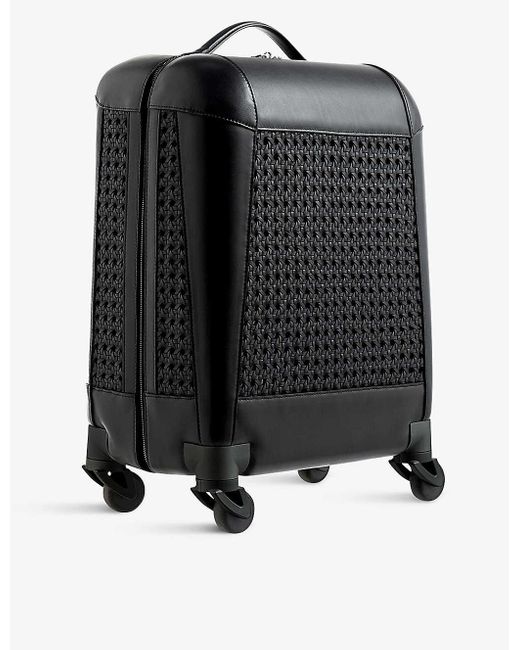 Aviteur Black Carry-on Leather Suitcase
