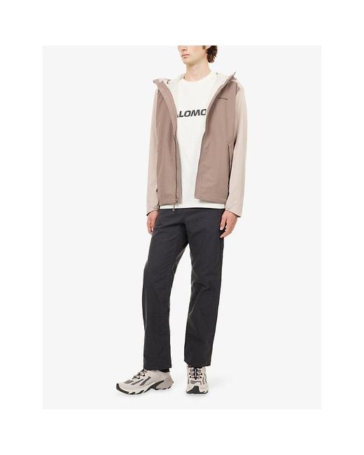 Salomon Pink Outscape 2L Logo-Patch Shell Jacket for men