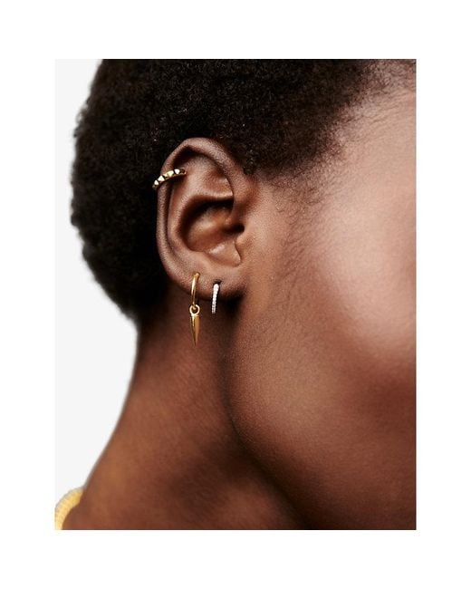 Missoma Metallic Classic Pave Huggies 18Ct Vermeil-Plated Sterling Earrings