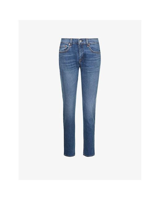 Rag & Bone Blue Dre Low-Rise Julienne Jean