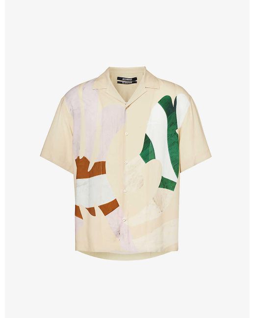Jacquemus Natural La Chemise Jean Abstract-print Woven Shirt for men