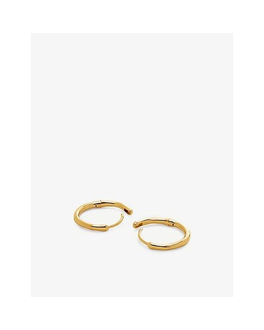 Monica Vinader Metallic Mv Siren Muse Small 18Ct-Plated Vermeil Sterling- Hoop Earrings