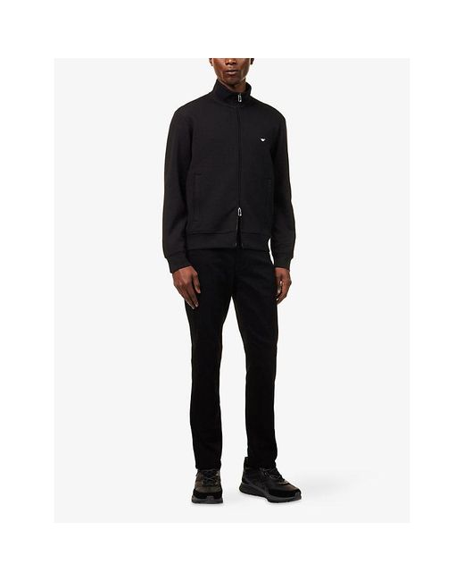 Emporio Armani Black J06 Slim-Fit Low-Rise Stretch-Denim Jeans for men