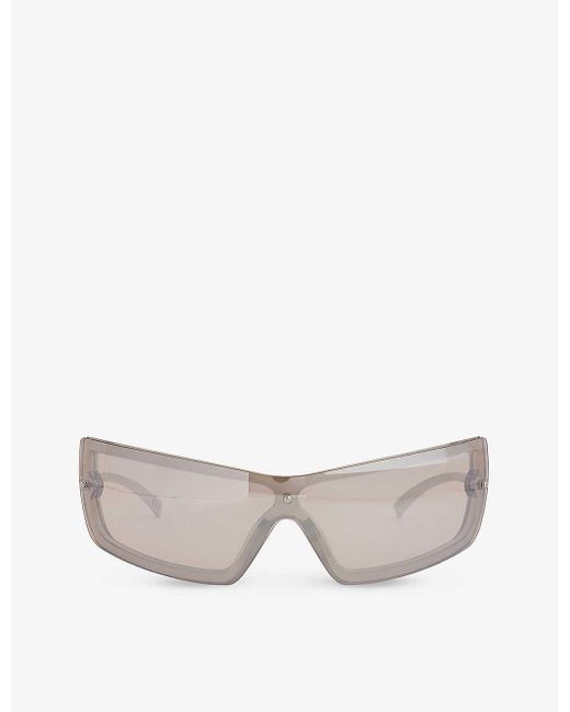 Le Specs Gray The Bodyguard Rectangle-frame Polyethylene Sunglasses