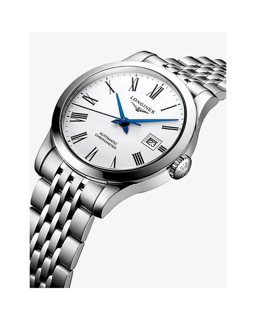 Longines Metallic L2.321.4.11.6 Record Steel Hands 30Mm Stainless-Steel Automatic Watch for men