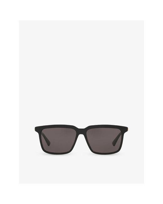 Bottega Veneta Gray 6j000420 Bv1261s Square-frame Acetate Sunglasses