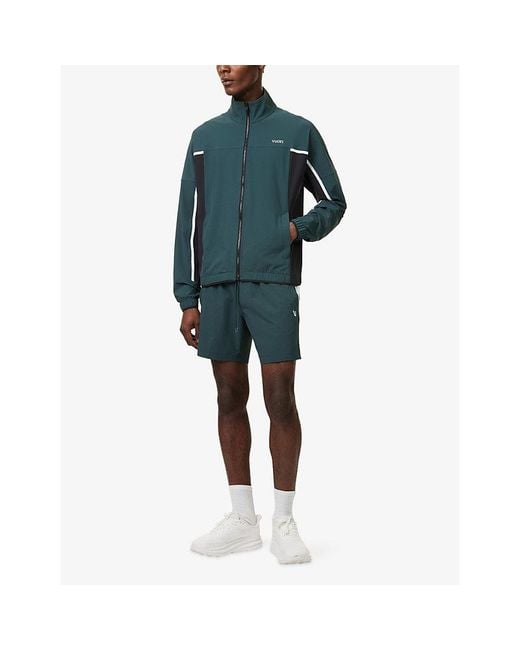 vuori Blue Crosscourt Panelled Woven Jacket for men