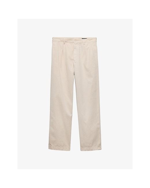 Prada Natural Wide-Leg Cotton Trousers for men