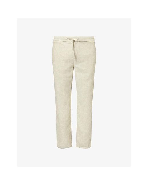 Frescobol Carioca Natural Oscar Tapered-Leg Linen And Cotton-Blend Trousers for men
