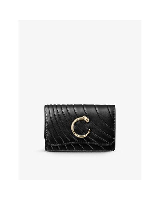 Cartier Black Panthère De Mini Leather Wallet