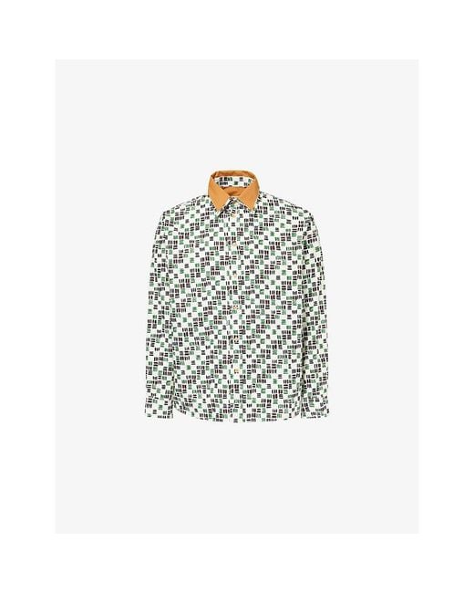 Marni Multicolor Patterned Long-Sleeve Cotton Shirt for men