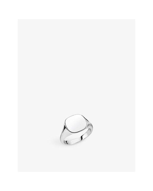 Thomas Sabo White Classic Sterling Signet Ring
