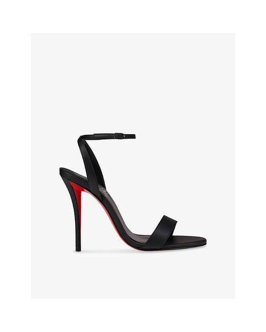 Christian Louboutin Black Miss Z 100 Leather Sandals