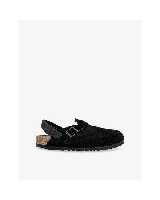 Birkenstock Black Tokio Sling-Back Suede Clogs for men