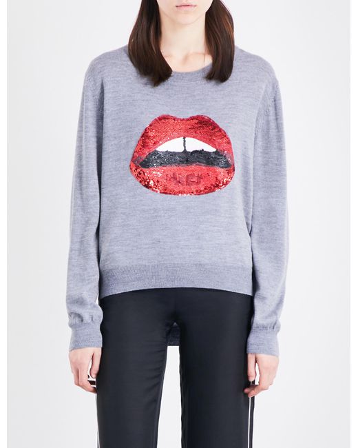 markus lupfer red lips jumper