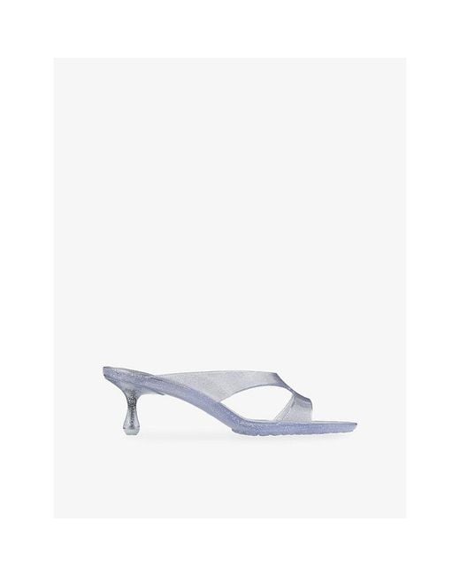 Jimmy Choo White Jelly Drop 50 Jelly Sandals