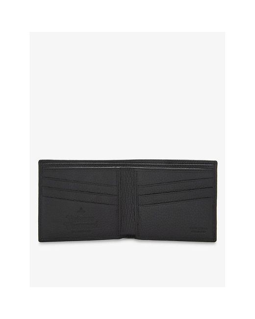 Vivienne Westwood Black Milano Grained Leather Billfold Wallet for men